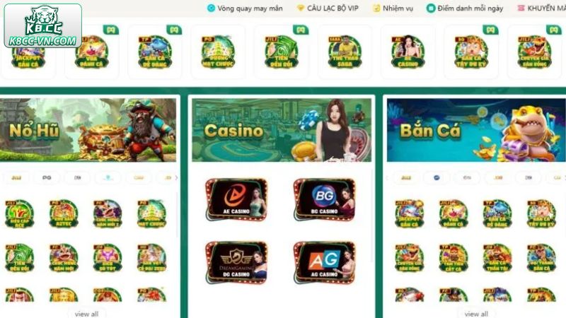 Thông tin về kho game hấp dẫn làm nên thành công của website